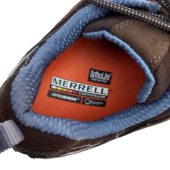 Merrell Siren Sync Womens 8.5 Suede Low Top Hiking Boots Brown/Periwinkle - Picture 10 of 11